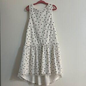FabKids Polka Dot Sleeveless Dress - White and Black
